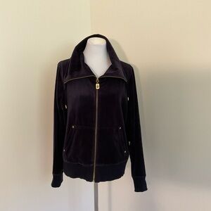 Michael Kors Navy Blue Velour Jacket